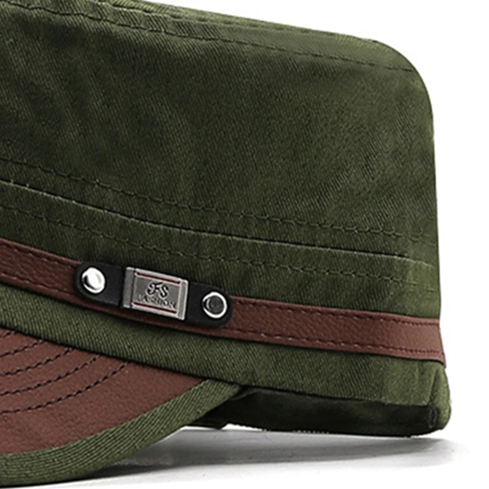 Casual Cadet Hat Man Flat Top Caps Fashion Cotton Visor Hats Summer Autumn Vintage Army Hats Adult Dad Hat Unisex Baseball Cap - Image 20