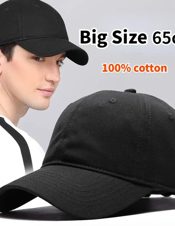 Big Size Cap Men  Large Head Baseball Cap for Man Summer Soft Cotton Dad  Caps 63CM XL