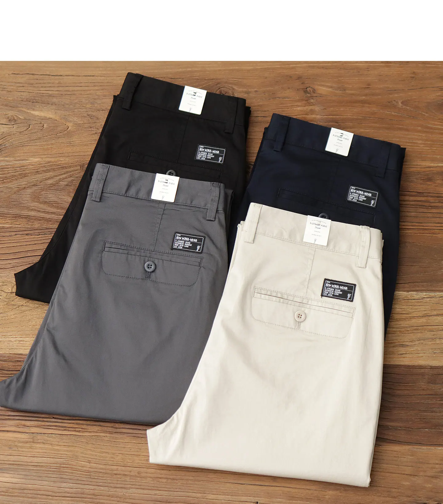 2025 Summer New American Retro Thin Micro Elasticity Casual Pants Men's Simple 98% Cotton Slim CHINO Business Straight Trousers - Image 16