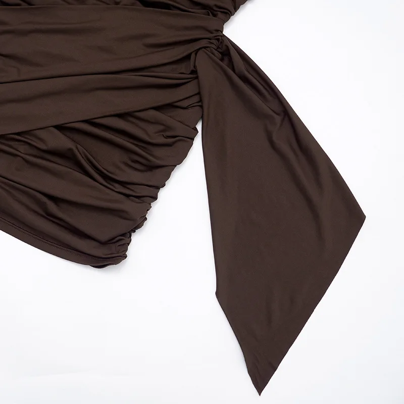 Shestyle Crew Neck Solid Slim Sheath Dress Women Long Sleeve Overlap Burgundy Elegant Casual Bodycon Outfits Office Lady 2026 - Image 22