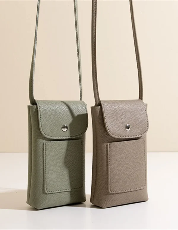 Women Soft Pu Leather Flap Crossbody Bags Fashion Versatile Phone Bag Shoulder Purses Simple Solid Wallet Handbag Travel Purse