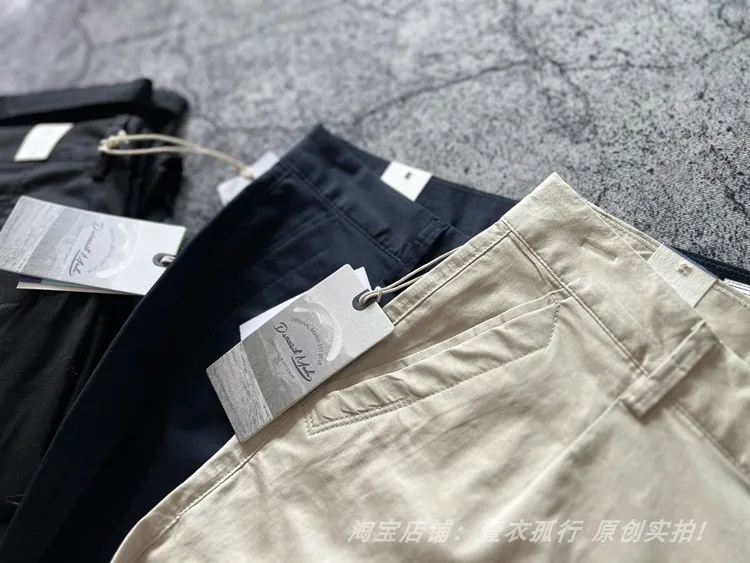 2025 Summer New American Retro Thin Micro Elasticity Casual Pants Men's Simple 98% Cotton Slim CHINO Business Straight Trousers - Image 15