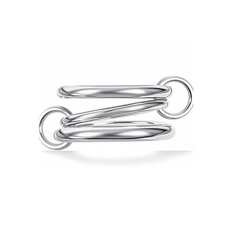 LATS Two-Color Three-Ring 14K Gold Plating Copper Ring for Women Ins Style Stacking Jewelry Fashion Accessories - Image 8