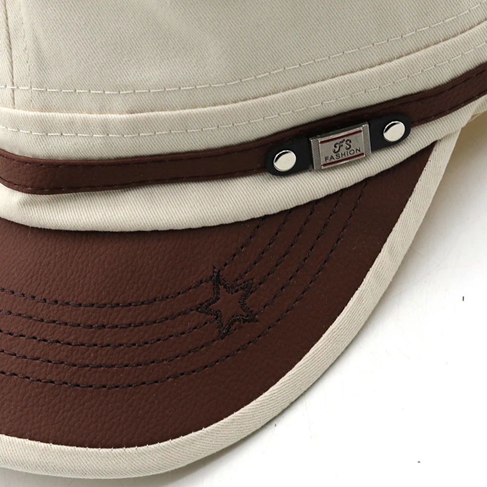 Casual Cadet Hat Man Flat Top Caps Fashion Cotton Visor Hats Summer Autumn Vintage Army Hats Adult Dad Hat Unisex Baseball Cap - Image 16