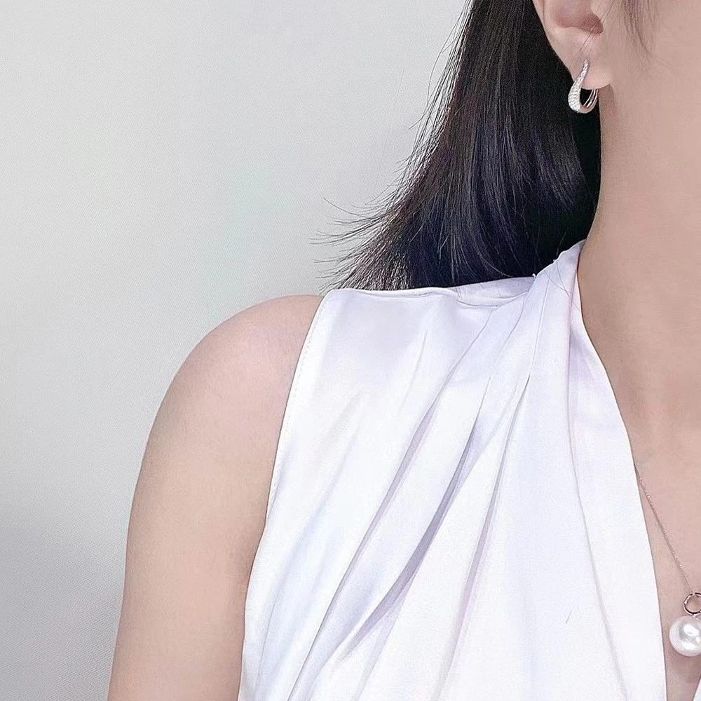 Huitan New Trend Imitation Pearl Dangle Earring for Women Luxury Silver Color Bling Cubic Zirconia Fashion Elegant Lady Jewelry - Image 29