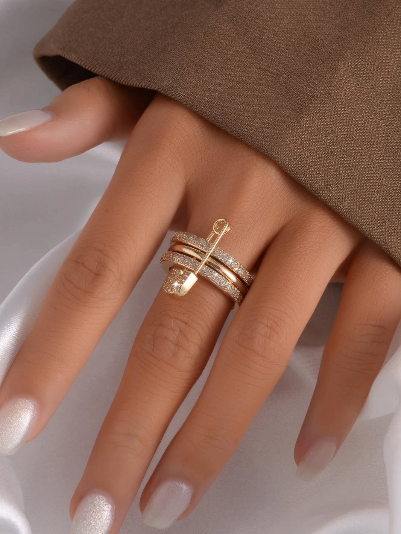 Gold Rings for Women Non Tarnish, 14k Gold Plated Dainty Stacking Cubic Zirconia Thumb Rings, Knuckle Women Rings Set Jewelry - Image 13