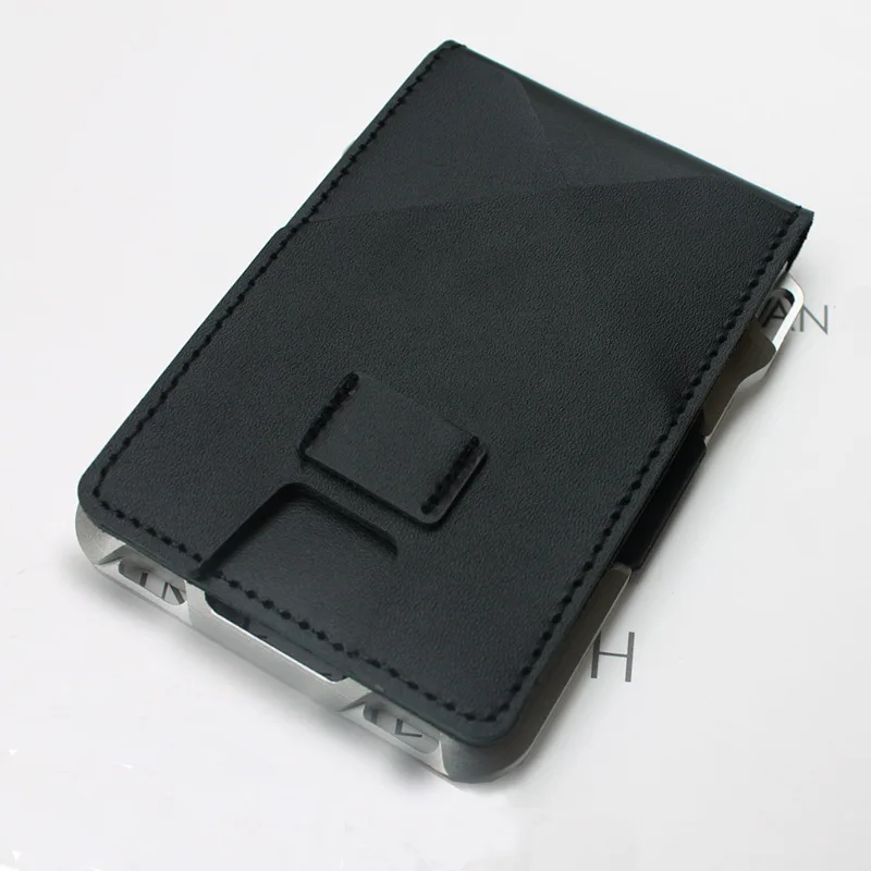 leather Credit Card Holder Wallets Men Brand Rfid Black brown Magic mutifunciton Slim Mini Wallet Small Money Bag Male Purses - Image 21