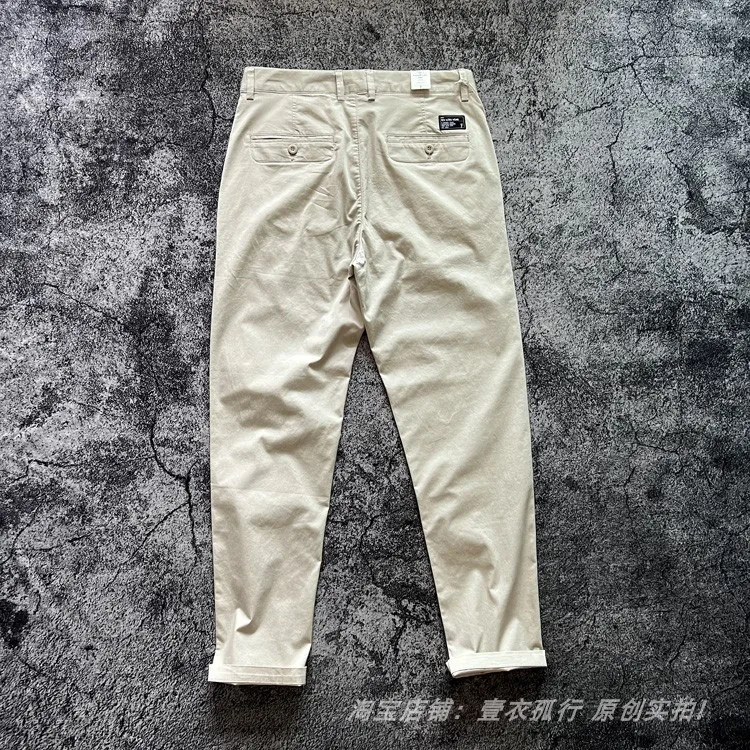 2025 Summer New American Retro Thin Micro Elasticity Casual Pants Men's Simple 98% Cotton Slim CHINO Business Straight Trousers - Image 18