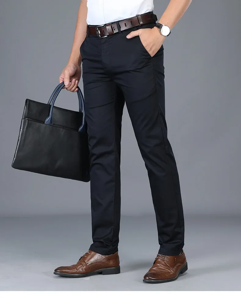 2024 Summer Thin Men's Business Casual Pants Korean Style Stretch Straight Fashionable Versatile Casual Suit Long Pants Male - Image 15