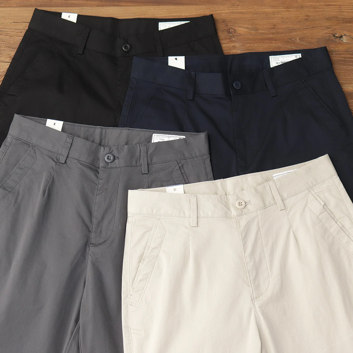 2025 Summer New American Retro Thin Micro Elasticity Casual Pants Men's Simple 98% Cotton Slim CHINO Business Straight Trousers - Image 2