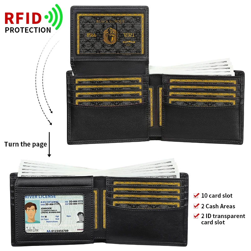 Men's Wallet 2025 New Arrival Genuine Leather Large Capacity Zipper Wallet Card Holder Integrated Ultra-Thin Wallet - Image 14