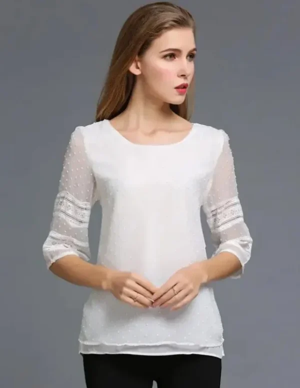 Women Casual Half sleeve O-Neck Fashion Blouse