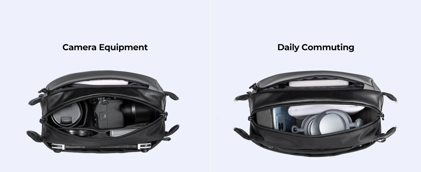 K&F CONCEPT 10L Camera Shoulder Bag for Digital Canon/Nikon/Sony/DJI Drone Lightweight Travel Photography Sling Bag Carry Pouchs - Image 16