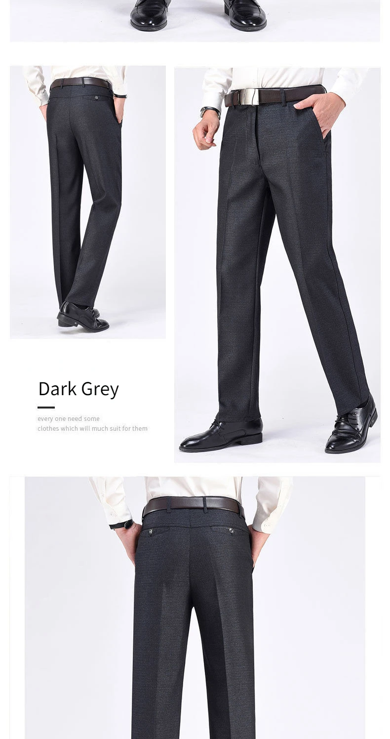 New Men's Autumn Thick Casual Suit Pants Classic Business Fashion Stretch Summer Thin Trousers Male Brand Clothes RIYBEOE - Image 25