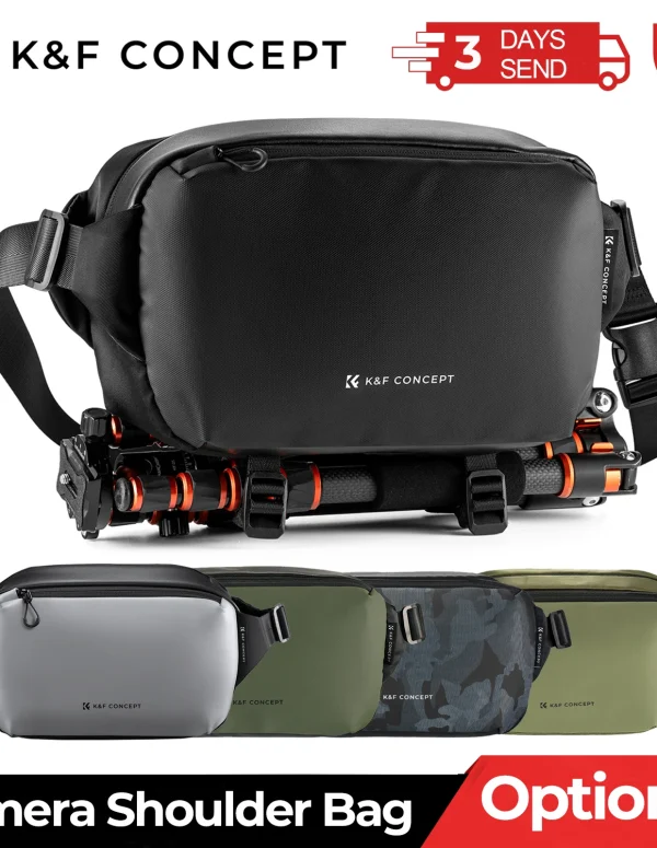 K&F CONCEPT 10L Camera Shoulder Bag for Digital Canon/Nikon/Sony/DJI Drone Lightweight Travel Photography Sling Bag Carry Pouchs