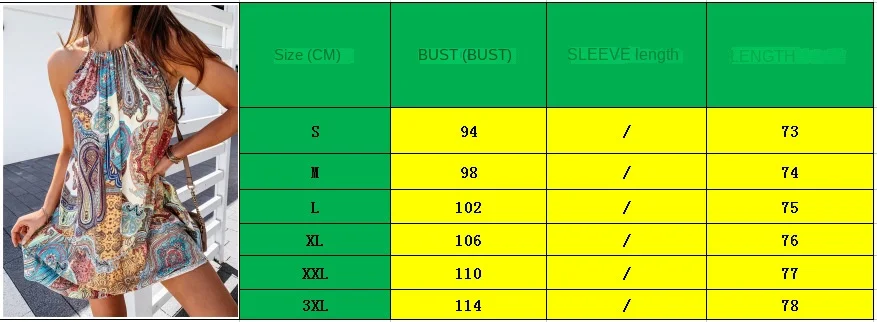 2025 Summer New Bohemian Print Hanging Neck Dress Sleeveless Holiday Beach Split Long Dress - Image 8