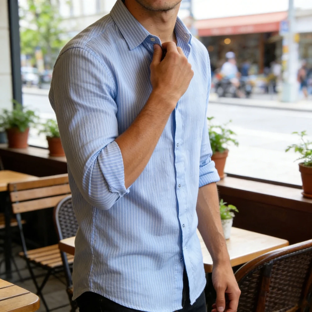 2026 Men's New Linen Long Sleeve Shirt Solid Color 3D Printed White Shirt Hawaiian Fishing Long Sleeve Soft Men's Fast Shipping - Image 6