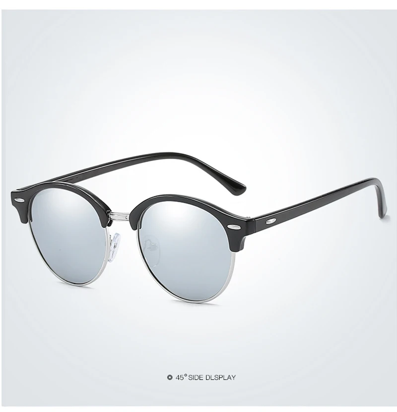 Classic Round Polarized Sunglasses Men Women Brand Designer Retro Half Frame Sun Glasses Vintage Driving Vacation Eyewear UV400 - Image 31
