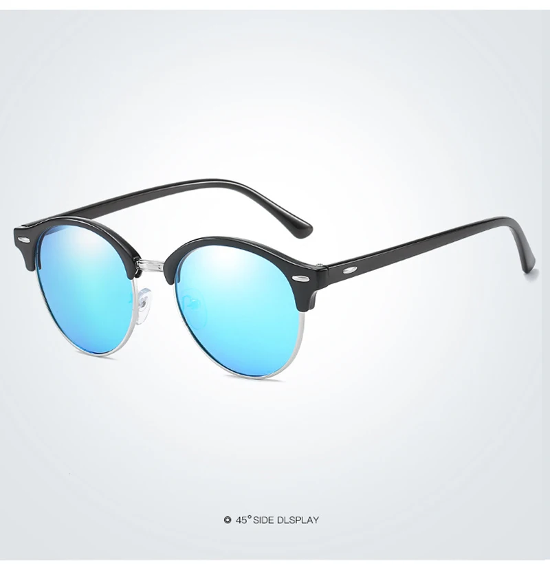 Classic Round Polarized Sunglasses Men Women Brand Designer Retro Half Frame Sun Glasses Vintage Driving Vacation Eyewear UV400 - Image 29