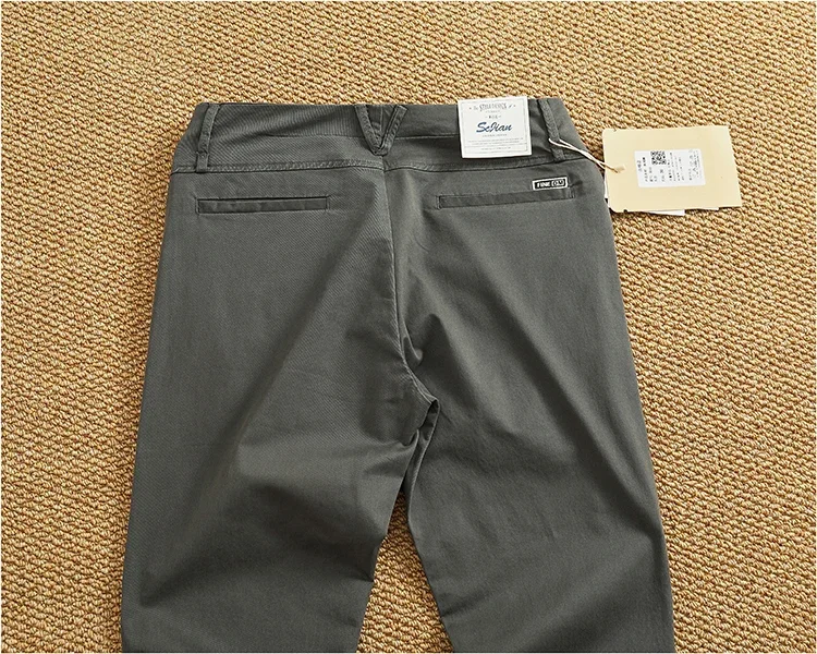 Men's Slim Fit Stretch Tapered Pants - Elastic Business Casual Cleanfit Washed Draped Trousers (Spring/Summer Trendy Chino) - Image 25