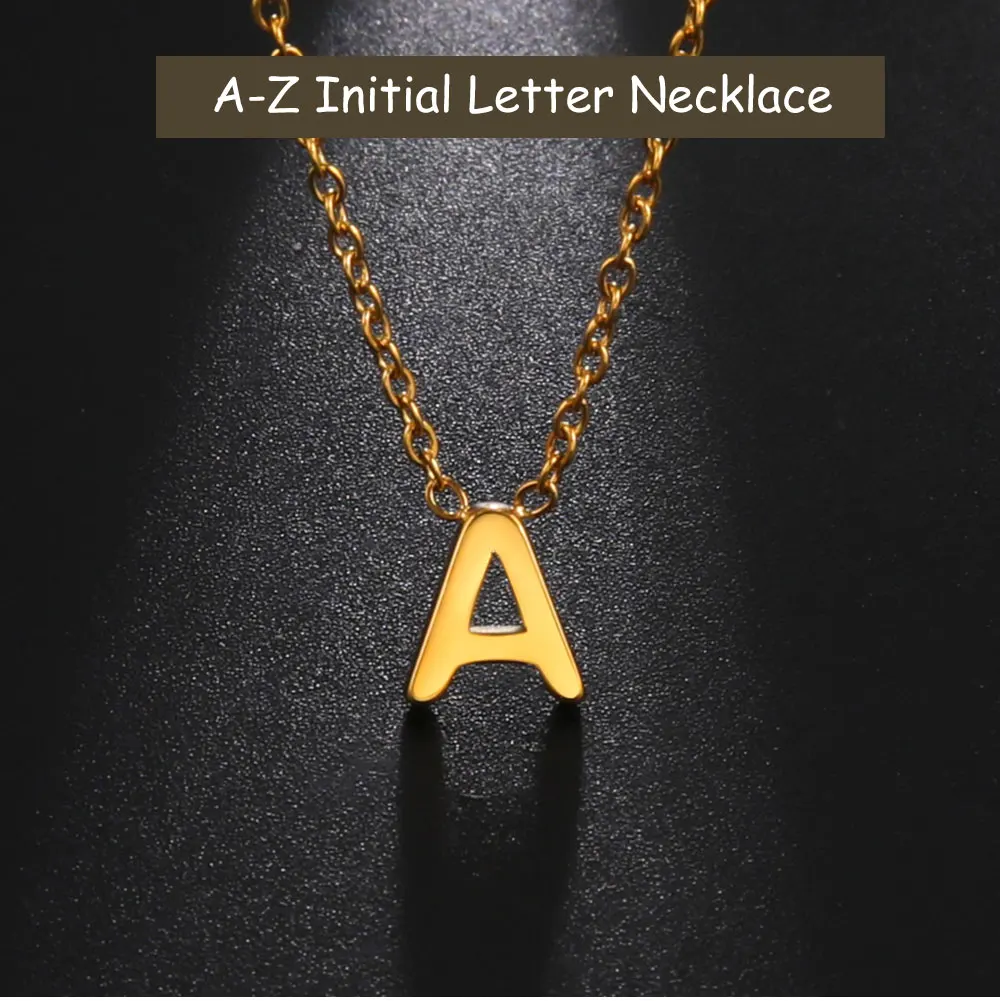Cazador Minimalist Initial A-Z Letter Necklace for Women Alphabet Stainless Steel Choker Chains Jewelry Birthday Gift Wholesale - Image 14