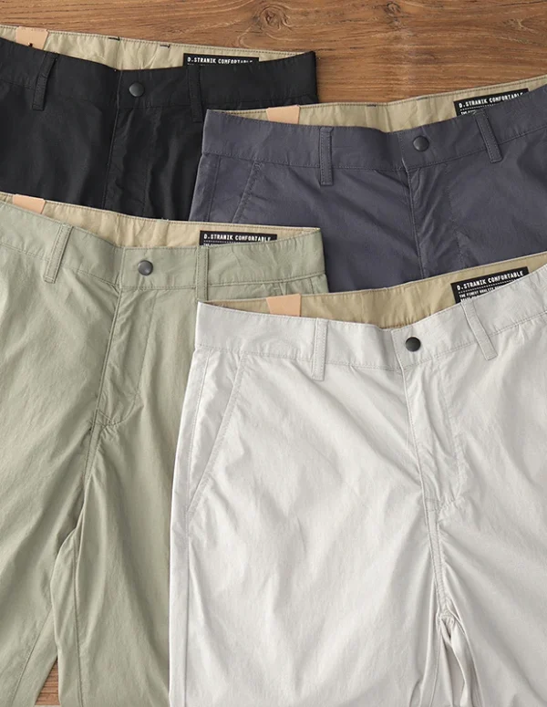 Summer New American Retro Thin Quick-drying Stretch Cargo Pants Men's Simple Chino Business Casual Straight Tapered Trousers