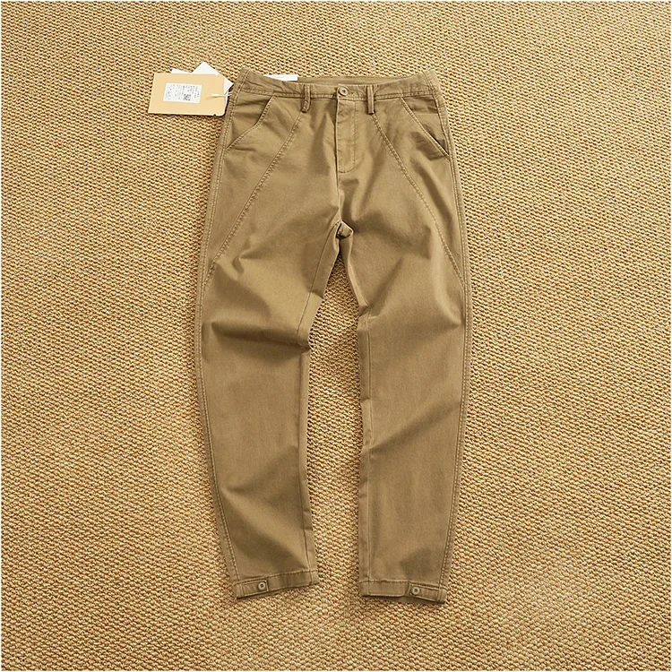 Men's Slim Fit Stretch Tapered Pants - Elastic Business Casual Cleanfit Washed Draped Trousers (Spring/Summer Trendy Chino) - Image 19