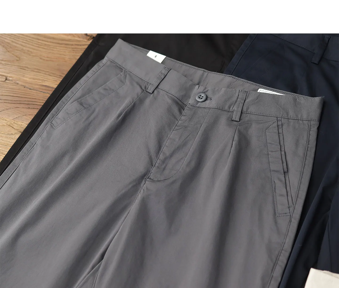 2025 Summer New American Retro Thin Micro Elasticity Casual Pants Men's Simple 98% Cotton Slim CHINO Business Straight Trousers - Image 25