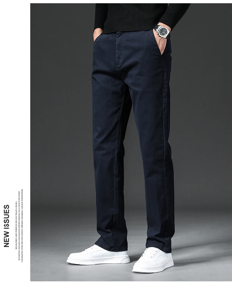 New in Spring Casual Pants Men Straight Fit Cotton Stretch Chino Trouser Male Formal Work Business Dress Khaki Fashion Regular - Image 23