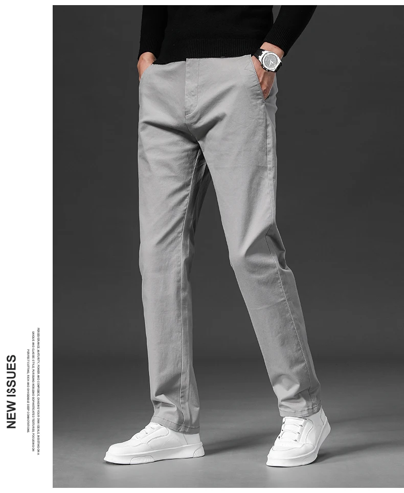 New in Spring Casual Pants Men Straight Fit Cotton Stretch Chino Trouser Male Formal Work Business Dress Khaki Fashion Regular - Image 29