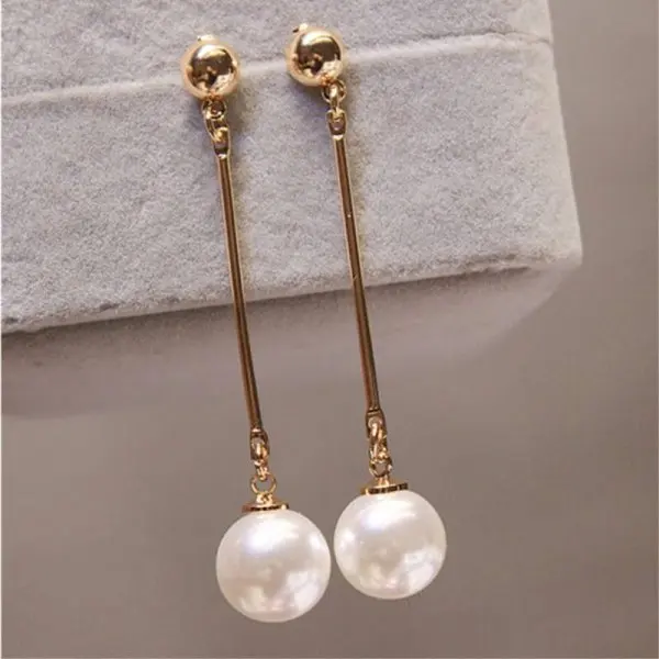 New Korean Style White Pearl Drop Earrings for Women Shiny Rhinestone Temperament Earring Wedding Party Engagement Jewelry - Image 15